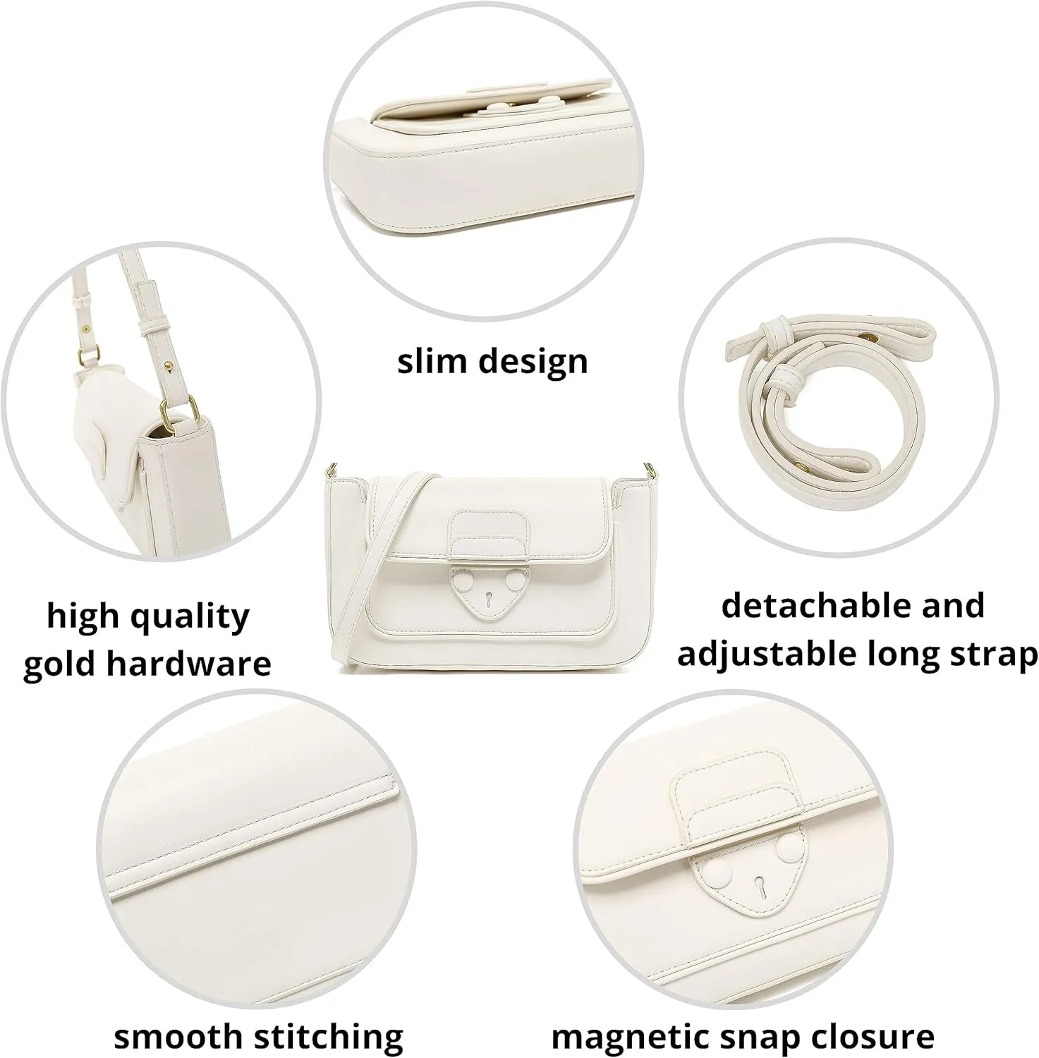 Scarleton Crossbody Bags for Women, Purses for Women, Lightweight Shoulder Bag Purse, Crossbody Bag with 2 Straps, H2087