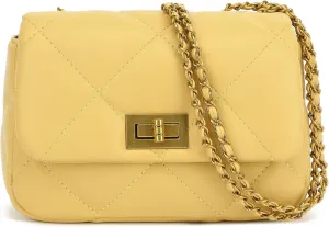 Scarleton Crossbody Bags for Women, Quilted Shoulder Bag Purse, Gold Chain Crossbody Bag Purses for Women, H2117