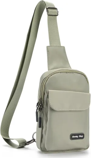 Seoky Rop Small Crossbody Bags for Women Men Nylon Water Resistant Sling Bag for Running Workout Travel