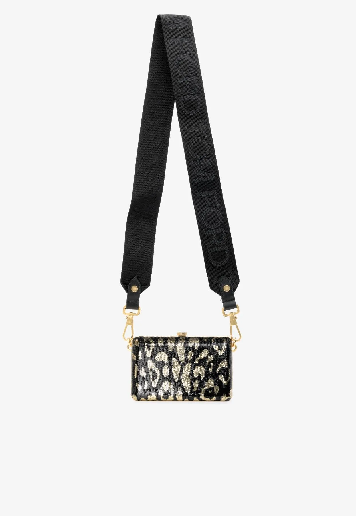 Sequined Leopard Clutch