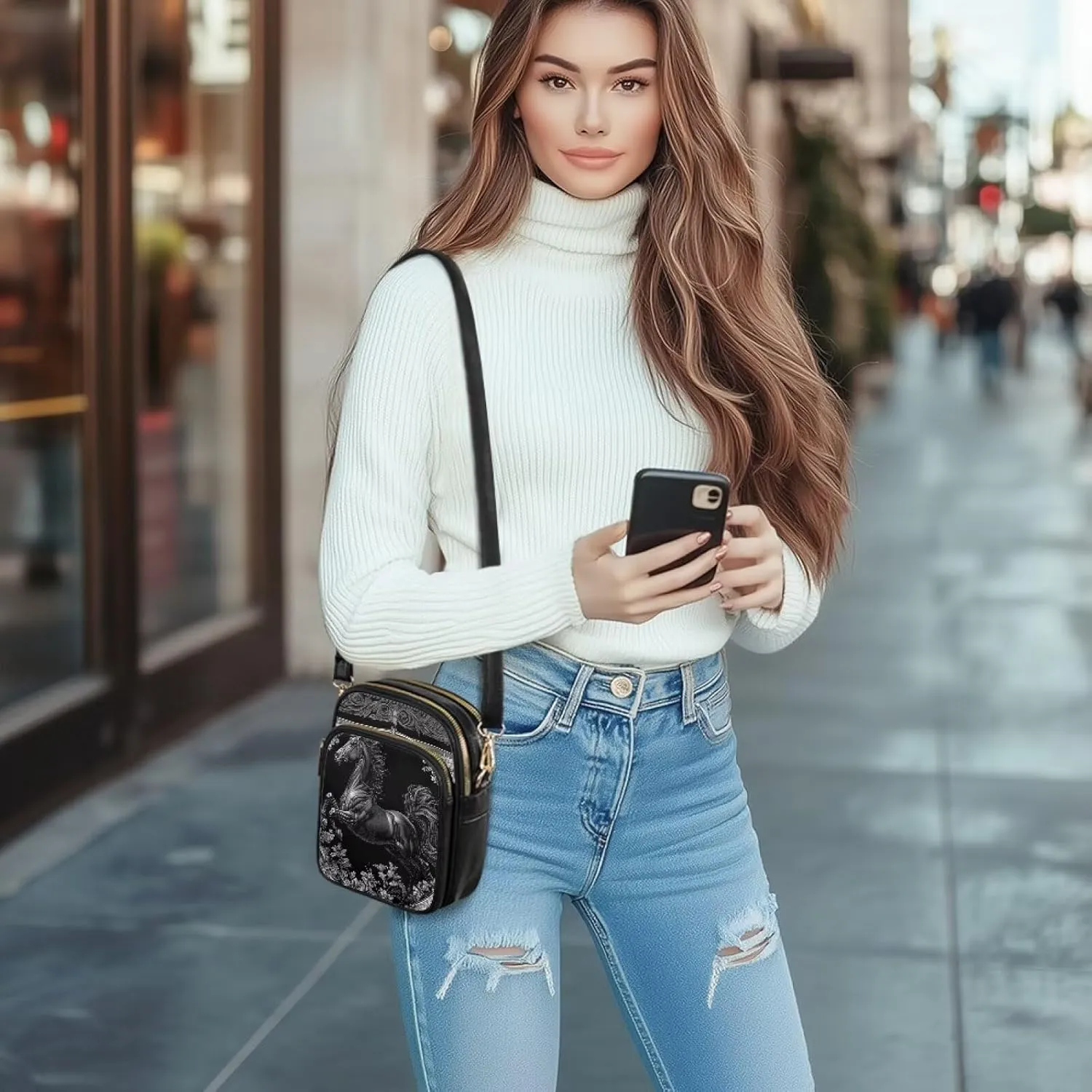 Shoulder Bag Crossbody for Women Small Crossbody Wallet Phone Bag Women Mini Purse Cell Phone Shoulder Bag