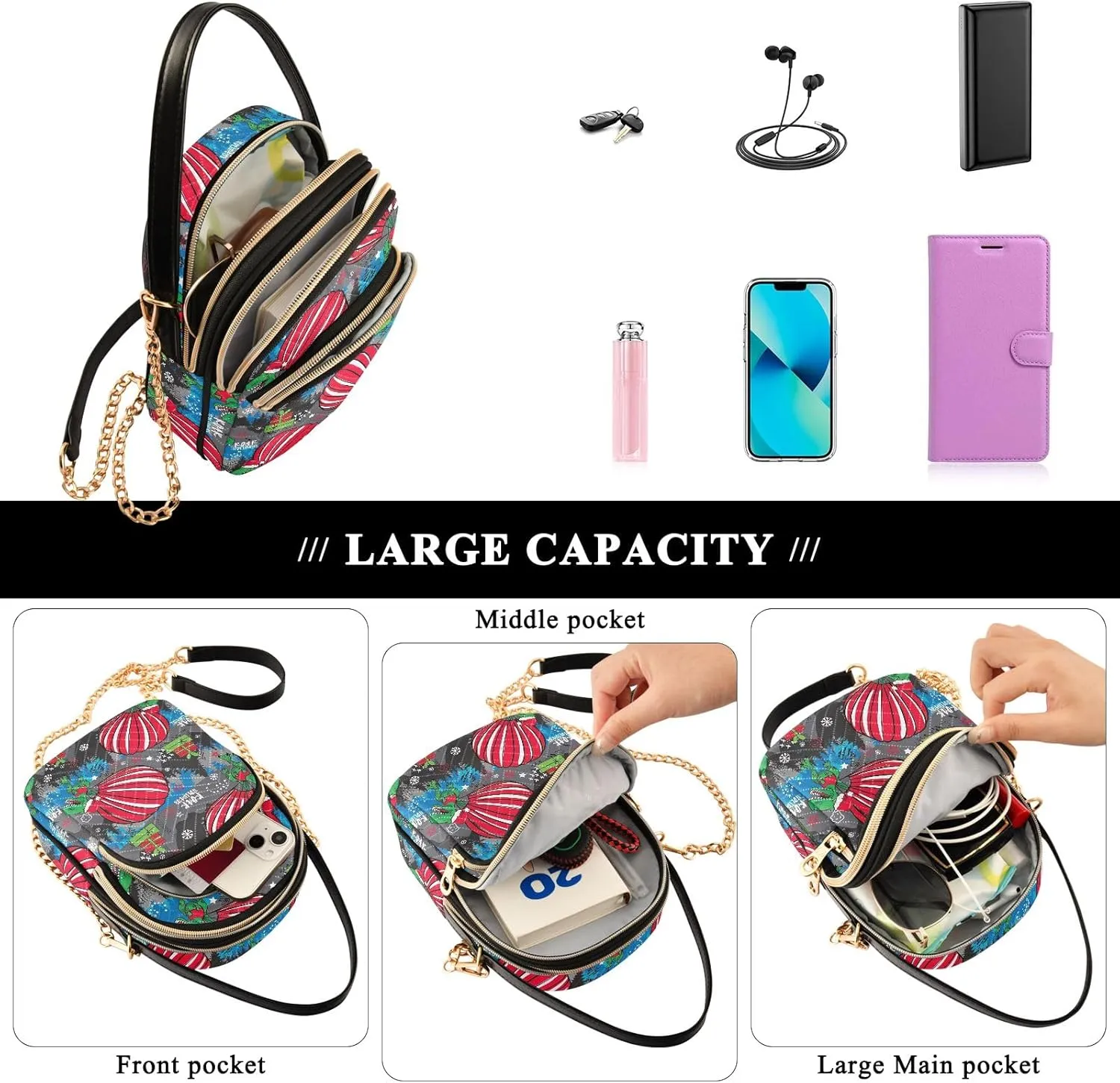 Shoulder Bags Chain Bags with Leather Handle