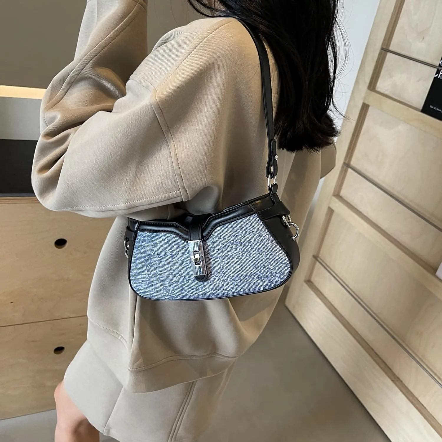 Shoulder Handbag Denim Purse for Women Designer Purses Mini Purse Shoulder Bag Cute Purse
