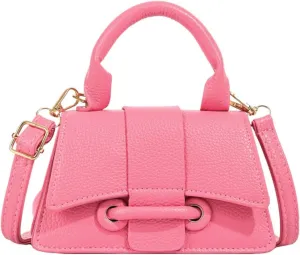 Shoulder Lychee print crossbody bag, niche design small bag, shoulder bag (Pink)