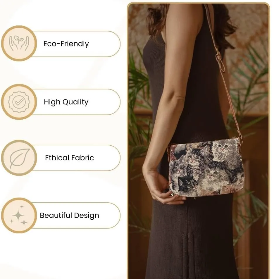 Signare Tapestry Crossbody Bag Sling Shoulder Purse for Women
