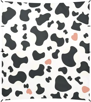 Simple Cow Print Pattern Beach Tent & Canopy UPF50  Protection Easy Setup Sun Shade with Sand Pockets for Backyard and Camping