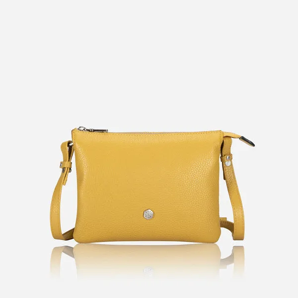SLIM LADIES LEATHER CROSSBODY, FRESH LEMON