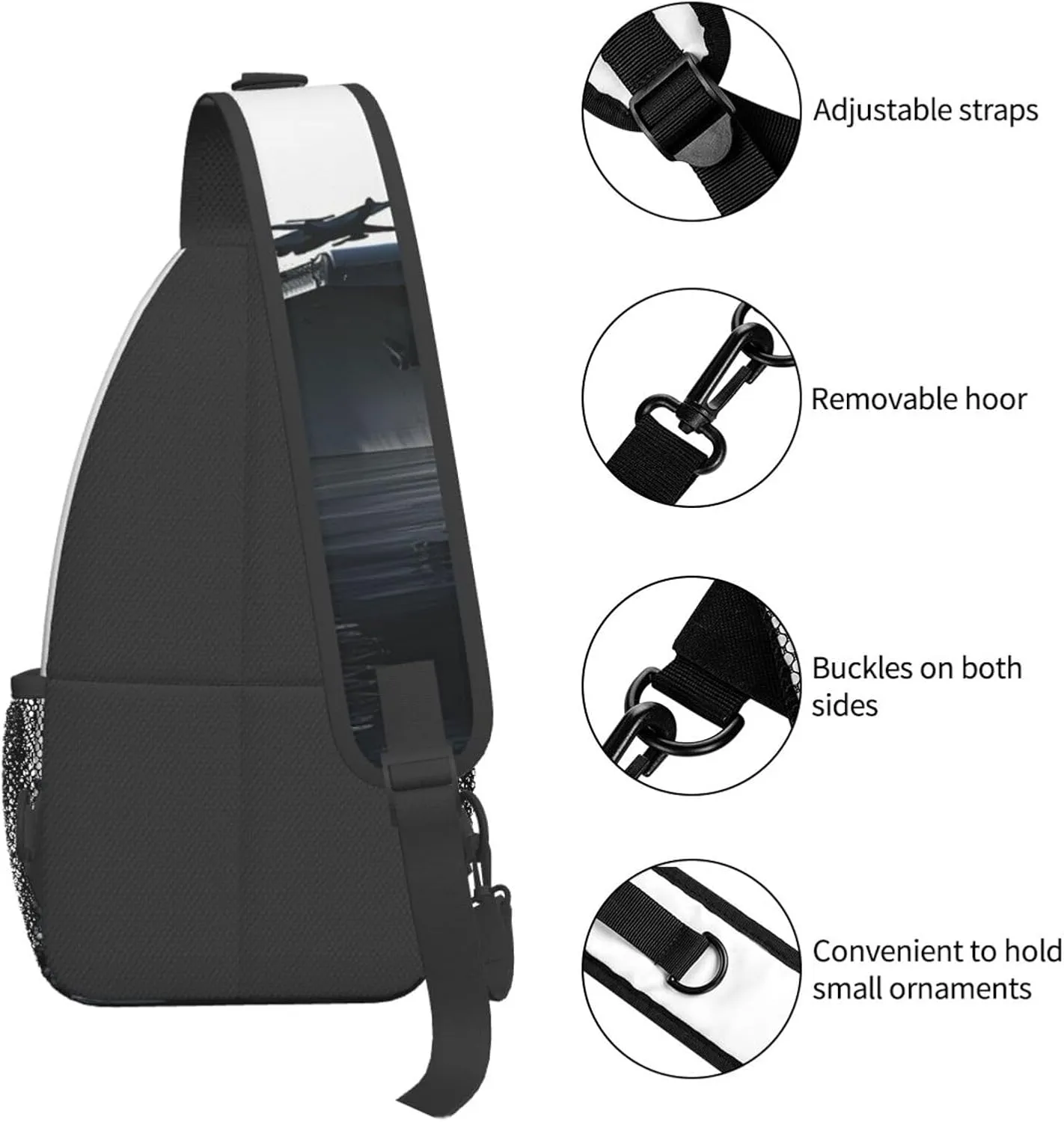 Sling Backpack Bag For Men Aircraft Carrier Cross Chest Bag Crossbody Shoulder Bag Travel Hiking Daypack