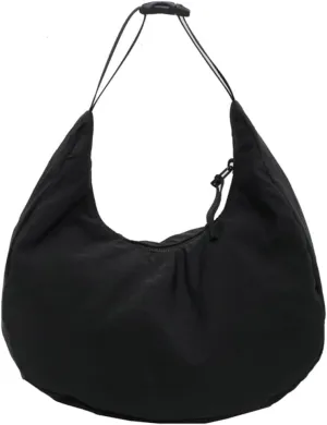 Small Crescent Handbag for Women Cute Nylon Crossbody Bag Half Moon Y2K Underarm Shoulder Bag with Adjustable Strap