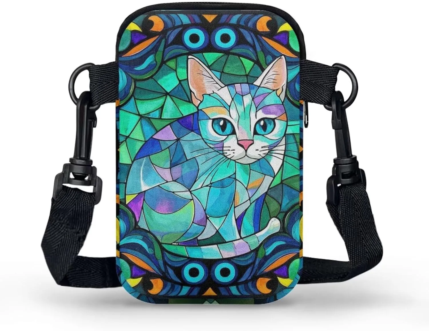 Small Crossbody Bags for Women Peacock Birds Cell Phone Purses, Skulls Print Sling Handbags Travel Pouch Wallet