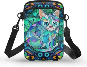 Small Crossbody Bags for Women Peacock Birds Cell Phone Purses, Skulls Print Sling Handbags Travel Pouch Wallet