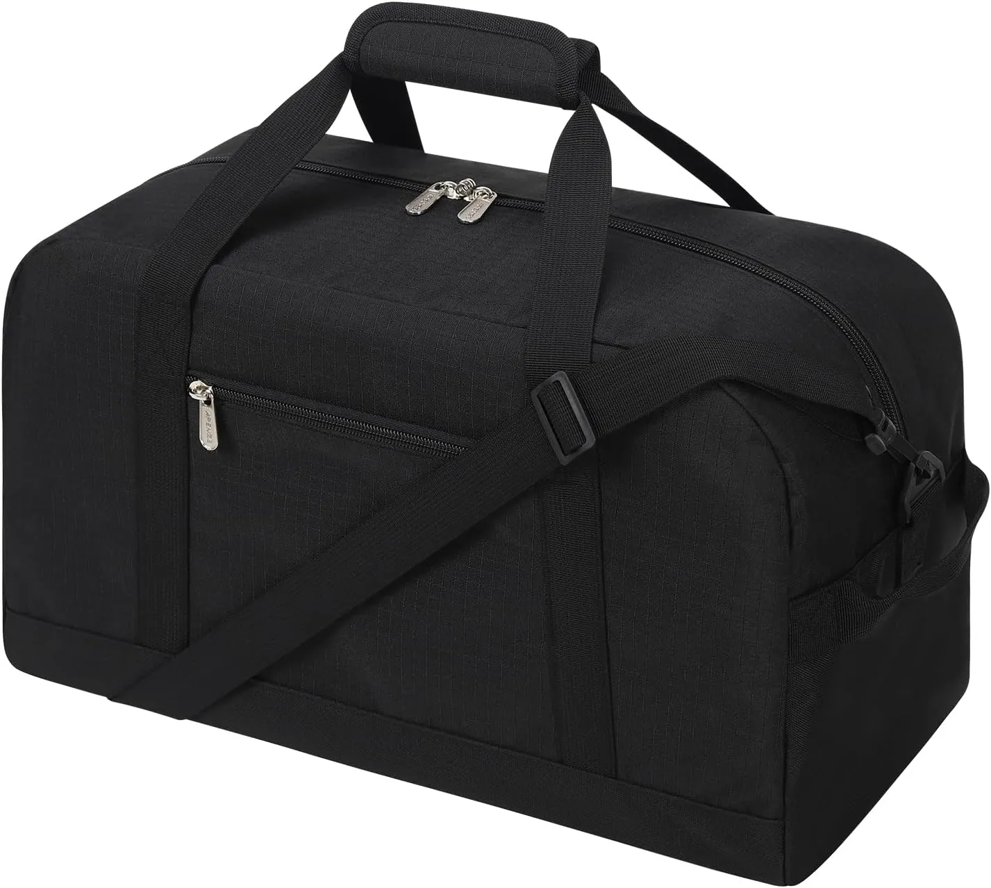 Small Gym Bag 19 inch Carry On Duffel Bag for Weekender Travel - Black