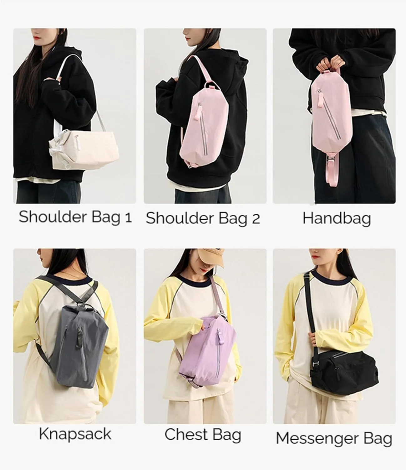 Small Gym Bag for Women Men, Fashionable and Cute Sports Duffel Bag, Waterproof Duffel Crossbody Gym Handbag for Travel Hiking, Black, Urban simplicity