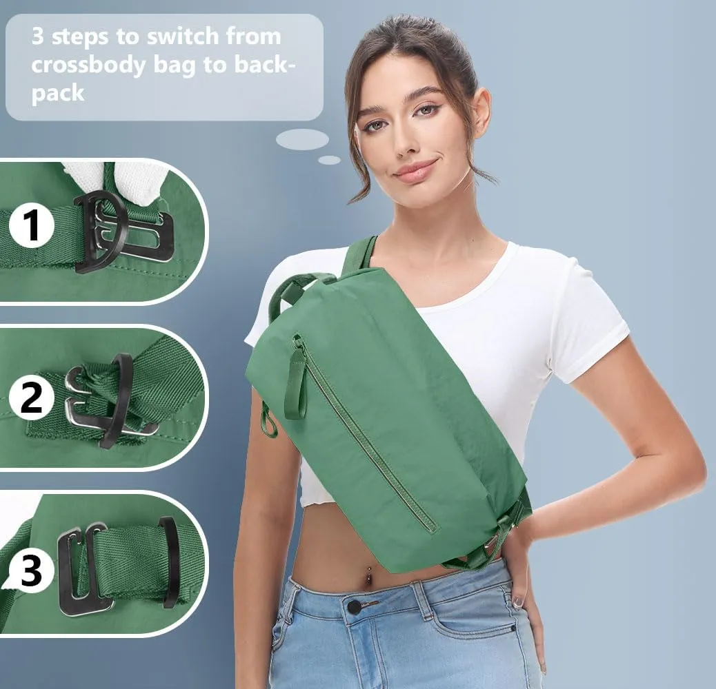 Small Gym Bag for women men, Stylish Compact Sports Bag, Small Duffle Bag Crossbody Bags for women men, Suitable For Gym Work Fitness Travel, 3 in 1 Duffle Bags