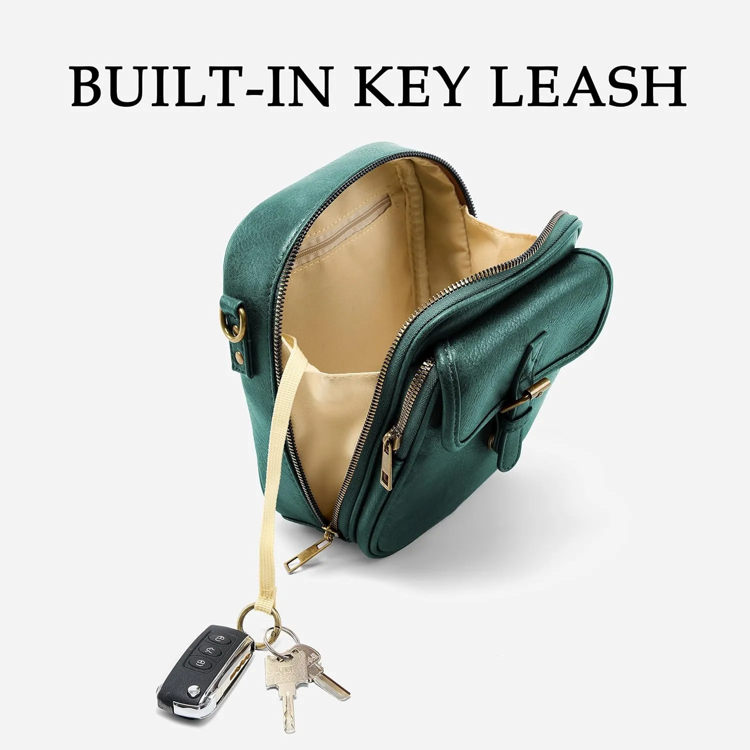 Small Messenger Bag Vegan Leather Crossbody Bag for Women Men, Vintage Cross Body Shoulder Purse with Card Slots