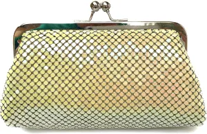 Small Women Clutch Metal Mesh Evening Purse for Party prom Wedding