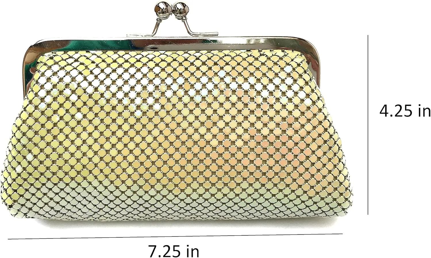 Small Women Clutch Metal Mesh Evening Purse for Party prom Wedding