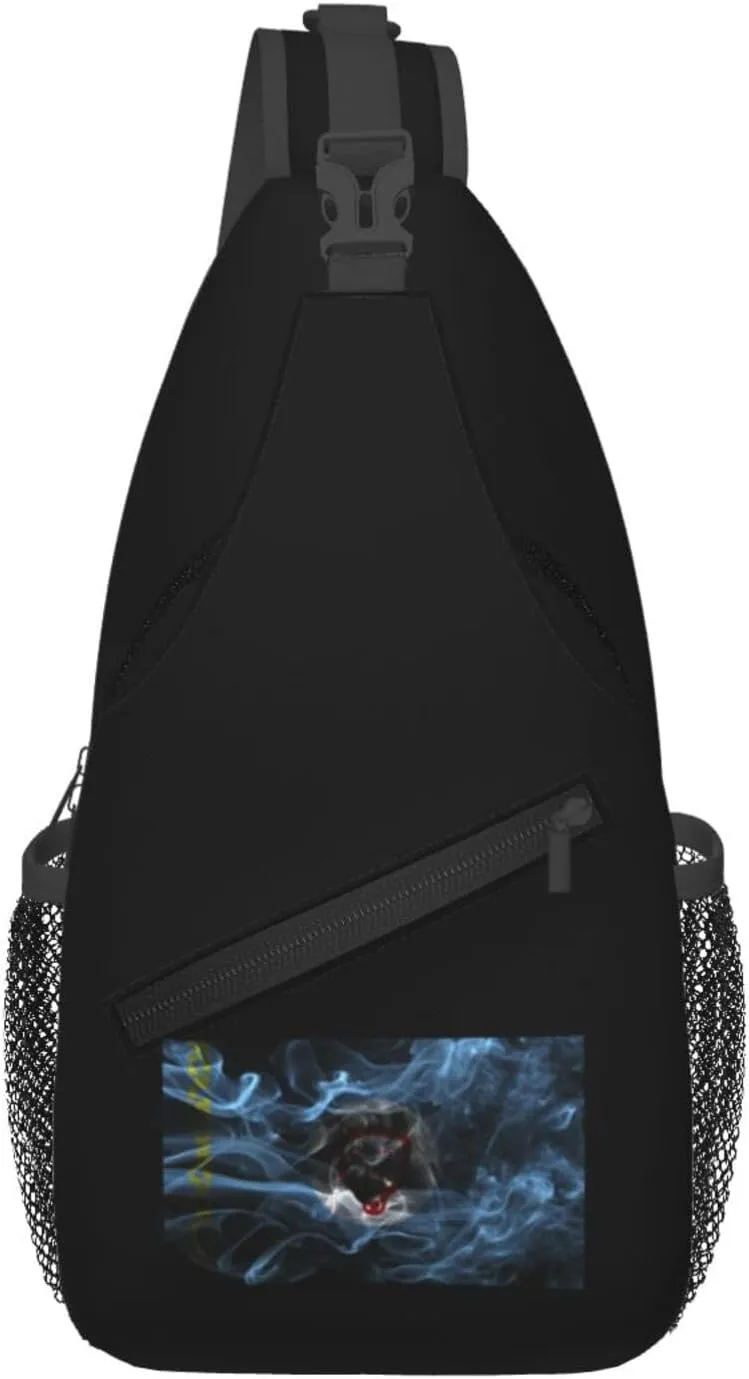 Smoke Style Flag Of The Gagauz People Crossbody Bags For Women Men Chest Backpack Gym Shoulder Bag Travel Outdoor Sports Casual Crossbody Bags