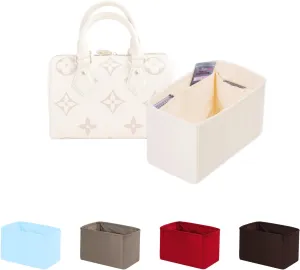 Speedy 25 Organizer Insert, Purse Dividers Compatible with LV Bag Speedy, Women's Handbag Organizers with Silky Satin (Craie, Speedy25)