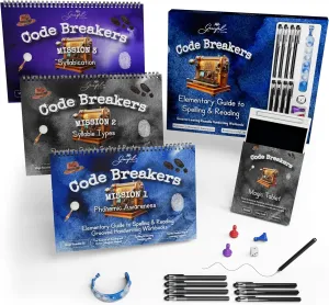 Spy-Themed Elementary Reading and Spelling Set | Orton-Gillingham Aligned Phonics & Decodable Books for Dyslexia | CVC Word Games for Homeschool & Classroom