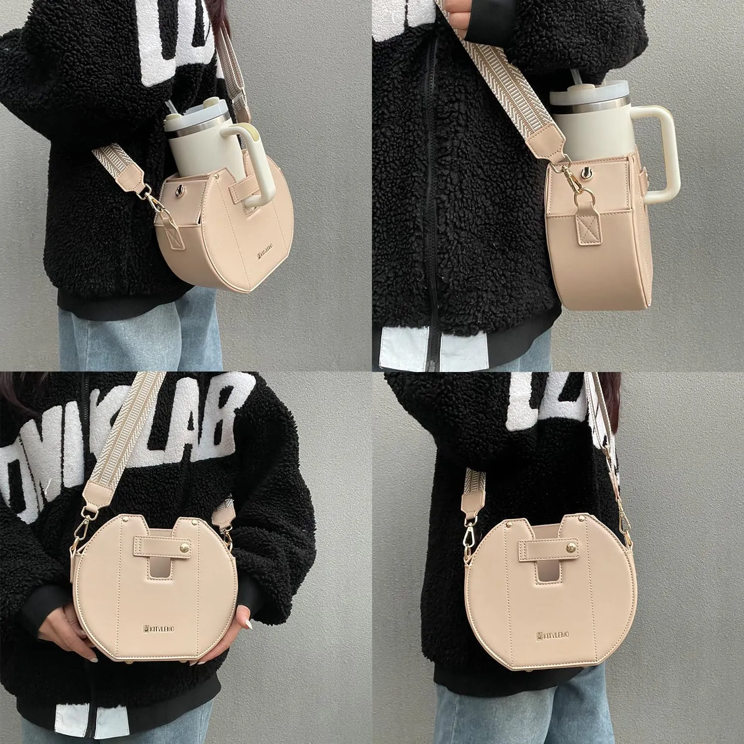 Stanley Cup Purse for Stanley Cup Holder Bag, Portable Crossbody Water Cup Storage Bag, 40oz Purse Cup for Stanley Cup Bag
