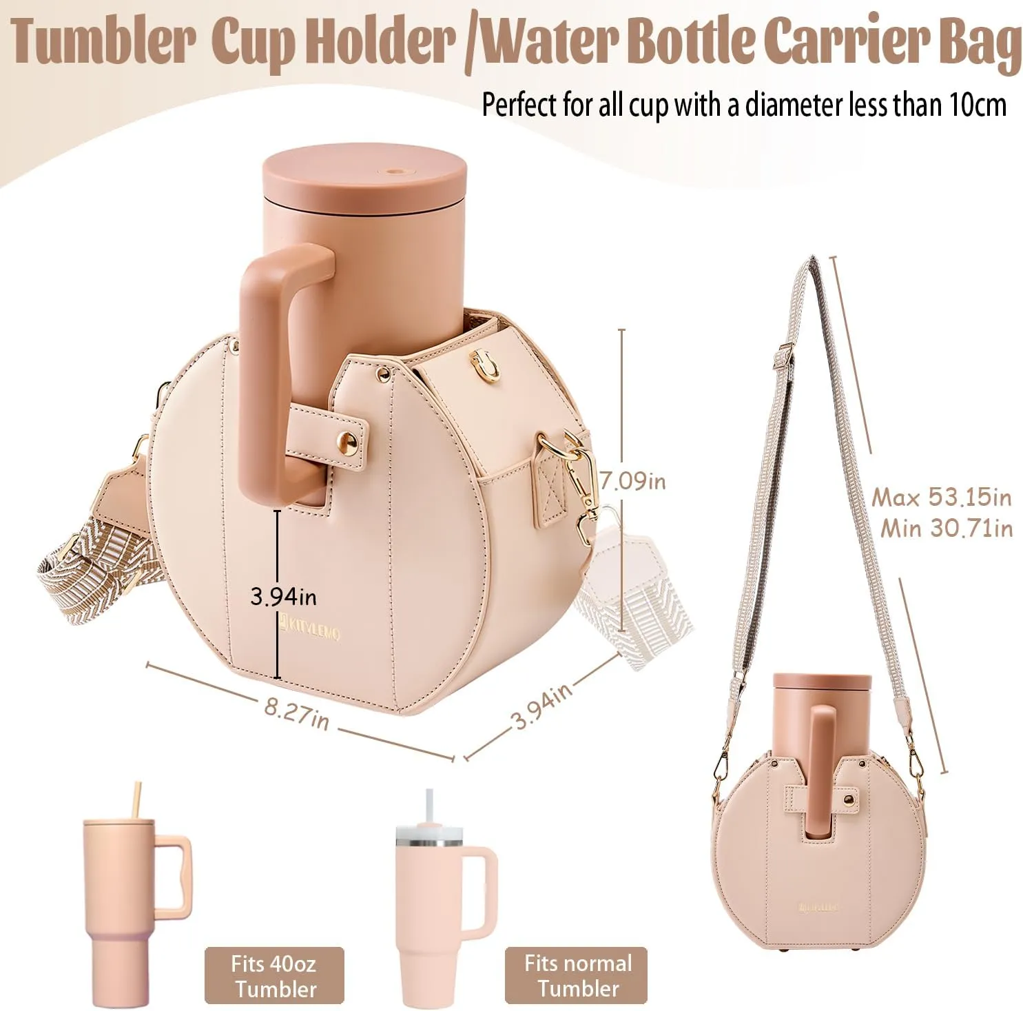 Stanley Cup Purse for Stanley Cup Holder Bag, Portable Crossbody Water Cup Storage Bag, 40oz Purse Cup for Stanley Cup Bag