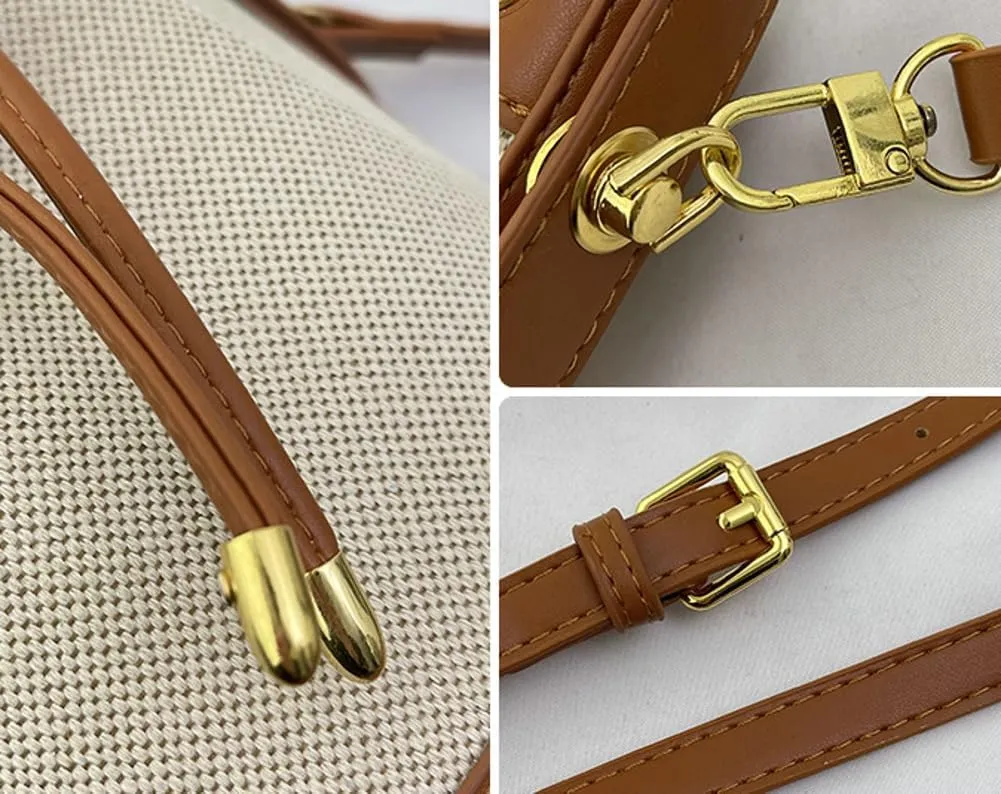 Straw Bucket Bag Summer Beach Bag Woven Crossbody Bag Satchel Handbag Hobo Bag Clutch Bag for Vacation Wedding Party