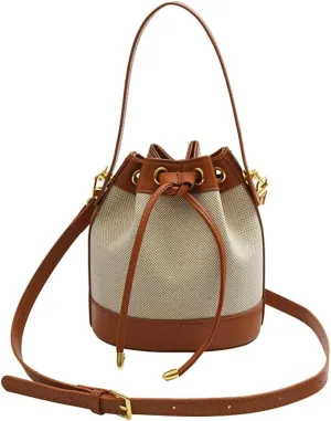 Straw Bucket Bag Summer Beach Bag Woven Crossbody Bag Satchel Handbag Hobo Bag Clutch Bag for Vacation Wedding Party