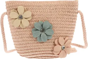 Straw Children's Satchel Sunflower Purse Mexican Purse Straw Woven Purse for Toddler Girl Toddler Girl