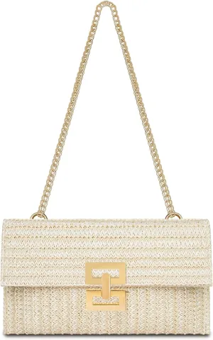 Straw Clutch Purse for Women Designer Evening Handbag Summer Beach Shoulder Crossbody Bag