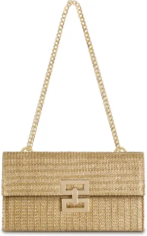Straw Clutch Purses for Women Summer Beach Bags Woven Crossbody Shoulder Handbags