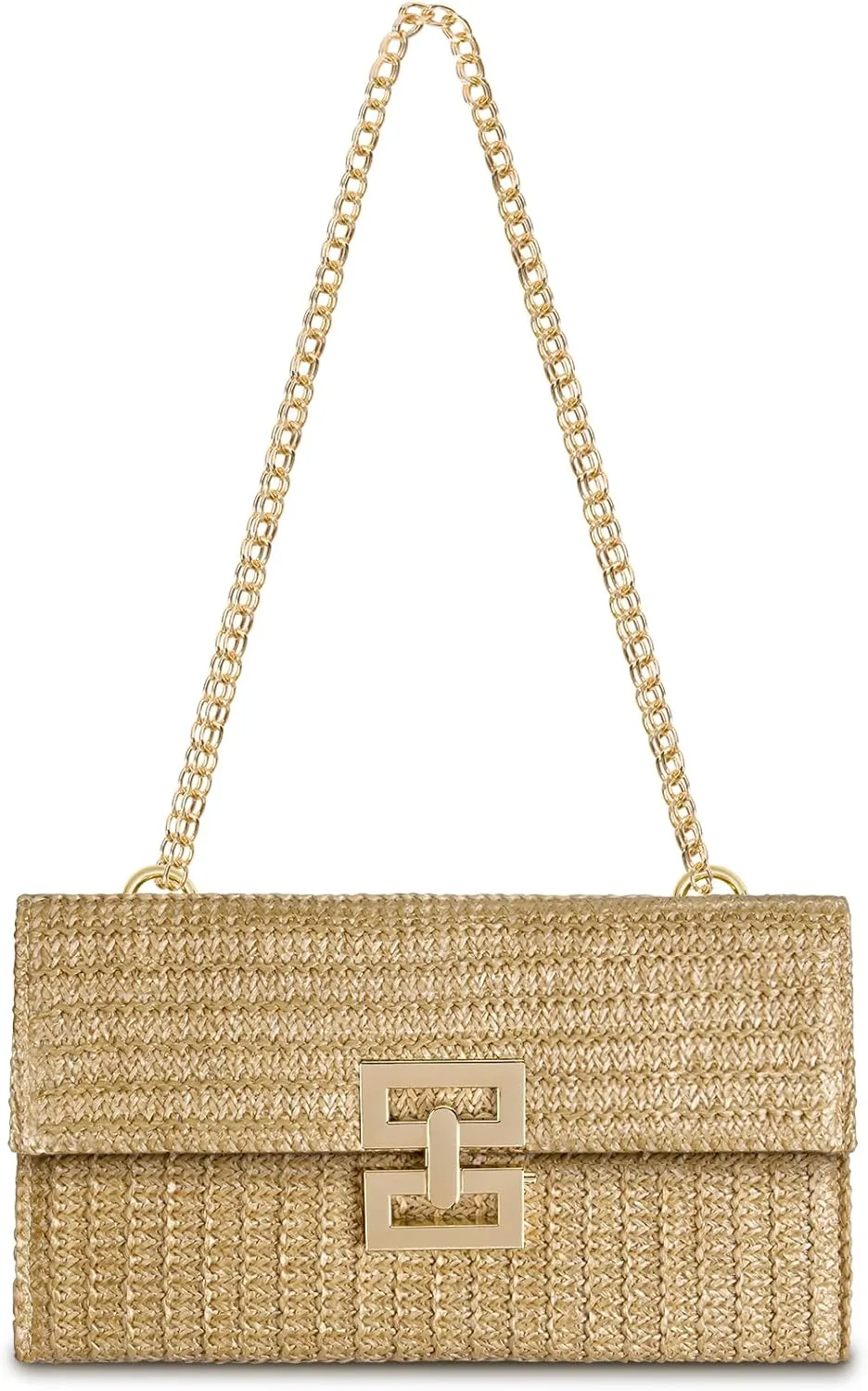 Straw Clutch Purses for Women Summer Beach Bags Woven Crossbody Shoulder Handbags