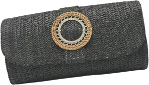 Straw Clutches Purse Women Envelope Bag Straw Crossbody Shoulder Bag Handbag Summers Beach Bag Woven Clutches Handbag