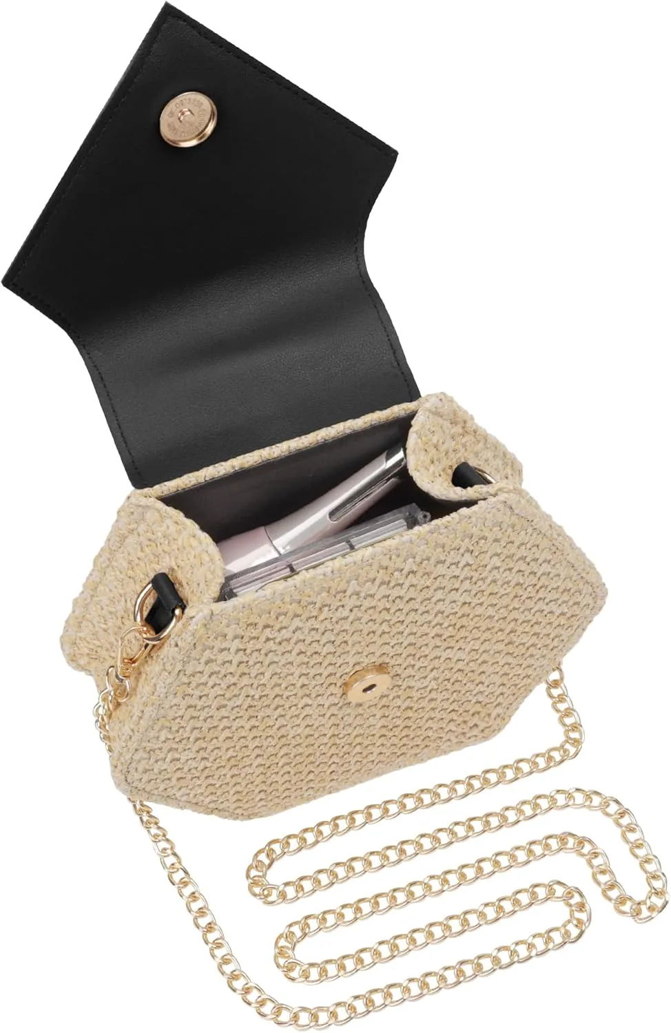 Straw Crossbody Bag for Women Cute Shoulder Handbag Summer Beach Bag Purse with Tassel
