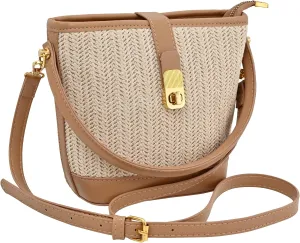 Straw Crossbody Bags for Women, Handmade Rattan Shoulder Bag, Straps Clutch Purse with Removable Shoulder