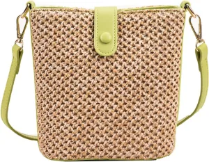 Straw Crossbody Bags for Women Rattan Purse Woven Purse Small Straw Purses 2024 Beach Purse Vacation