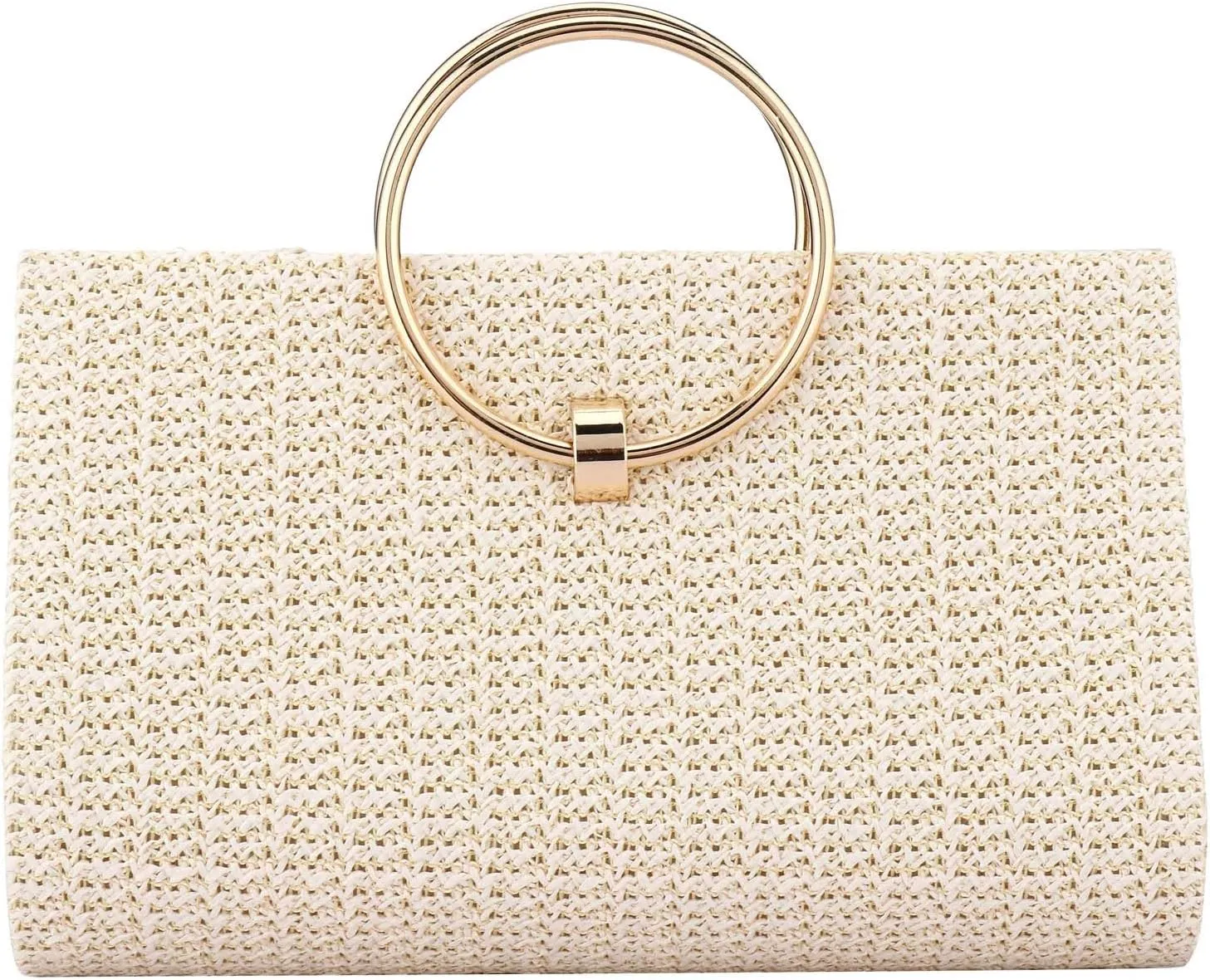 Straw Handbag Evening Bag Clutch Purses for Women, Fashion Summer Beach Tote Tassels Straw Clutch