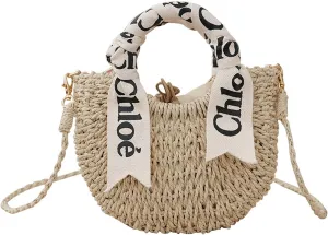 Straw Shoulder Crossbody Bag