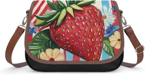 Strawberry And Summer Crossbody Bag Leather Crossbody Bag