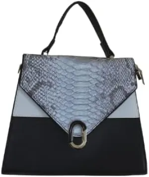 Stylish Chic Handbags For Women - Luxury Snakeskin Print Leather Shoulder Crossbody Bag White/Silver