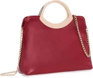 Stylish PU leather Small Prom Handbag Formal Women Party Clutch Dressy Wedding Purse