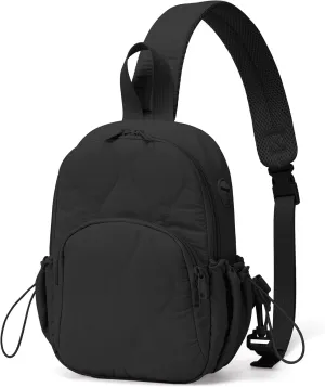 Stylish Sling Bag for Women – Versatile Crossbody Backpack with Adjustable Strap, Lightweight Shoulder Bag for Travel, Hiking & Sports(Black-Small)