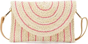 SUKUTU Women Straw Clutch Bag Summer Beach Handwoven Envelope Wallet Crossbody Handbags