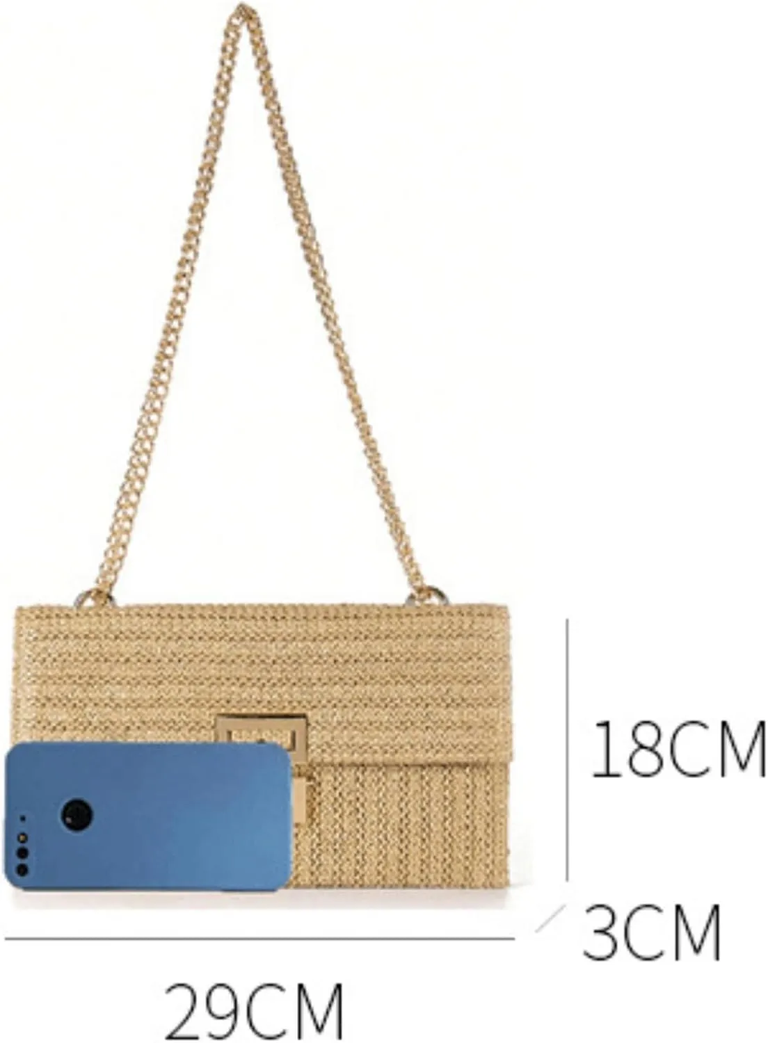 Summer Straw Clutch Bag Straw Crossbody Bags for Women Hand Woven Straw Purse Beach Hobo Bag 2024
