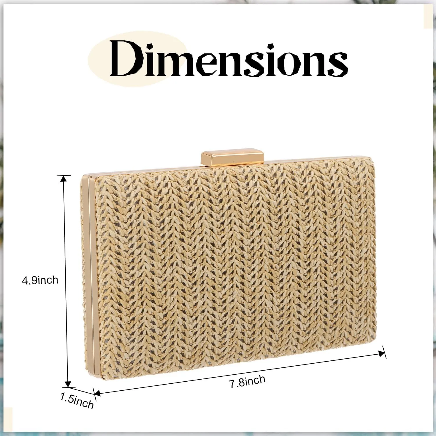 Summer Straw Clutch Purses for Women Raffia Evening Bag Woven Crossbody Handbags for Party Wedding