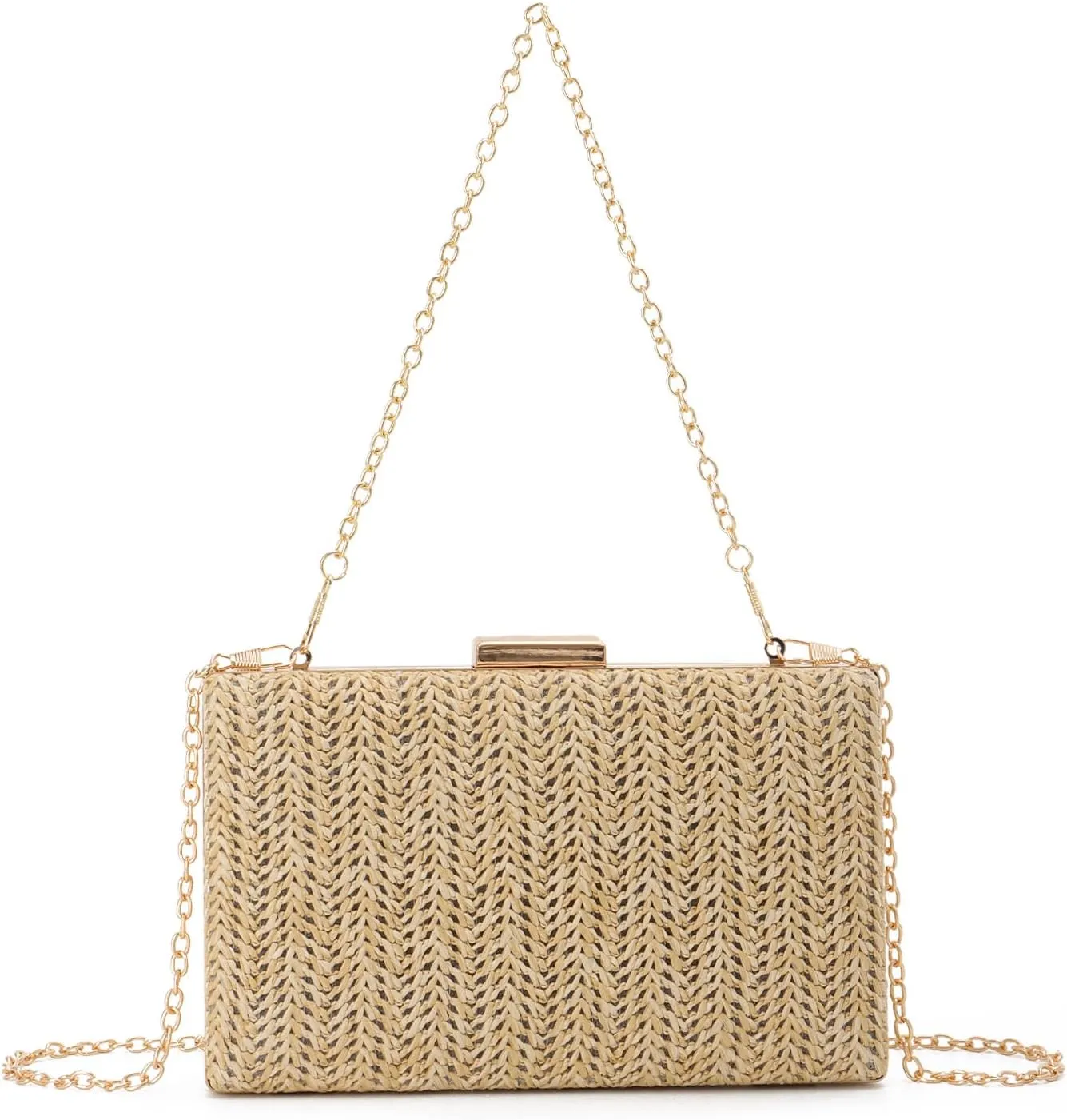 Summer Straw Clutch Purses for Women Raffia Evening Bag Woven Crossbody Handbags for Party Wedding
