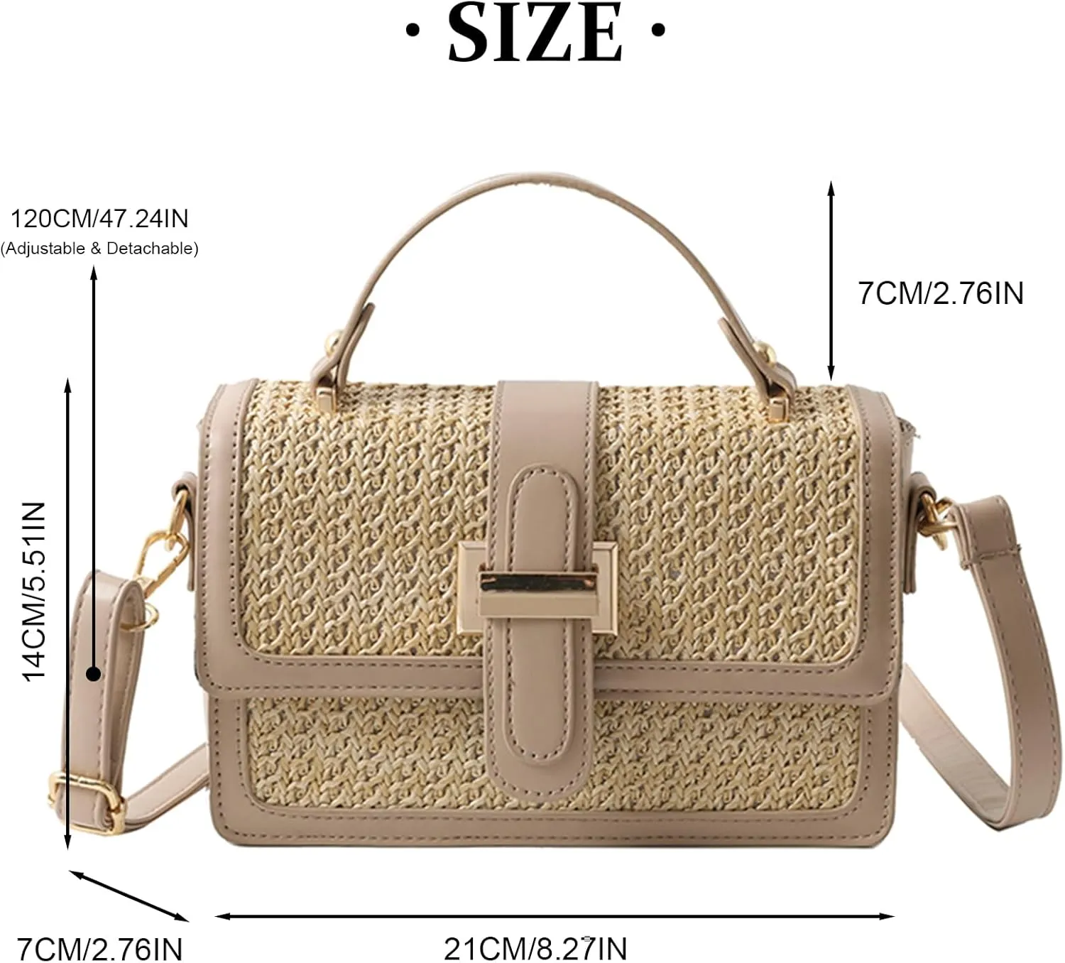 Summer Trendy Straw Purses Woven Straw Crossbody Handbags for Women Vacation