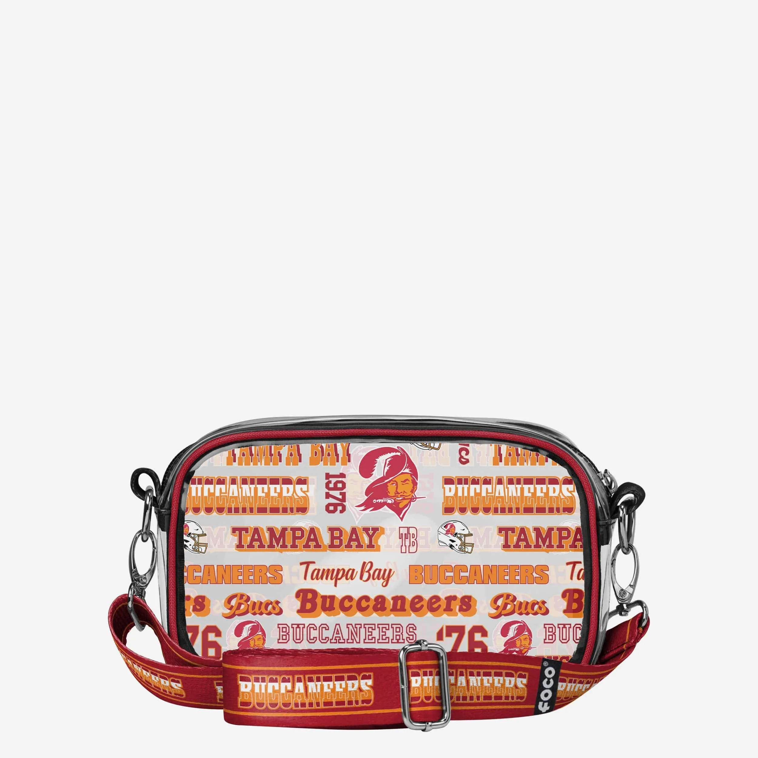 Tampa Bay Buccaneers Repeat Retro Print Clear Crossbody Bag