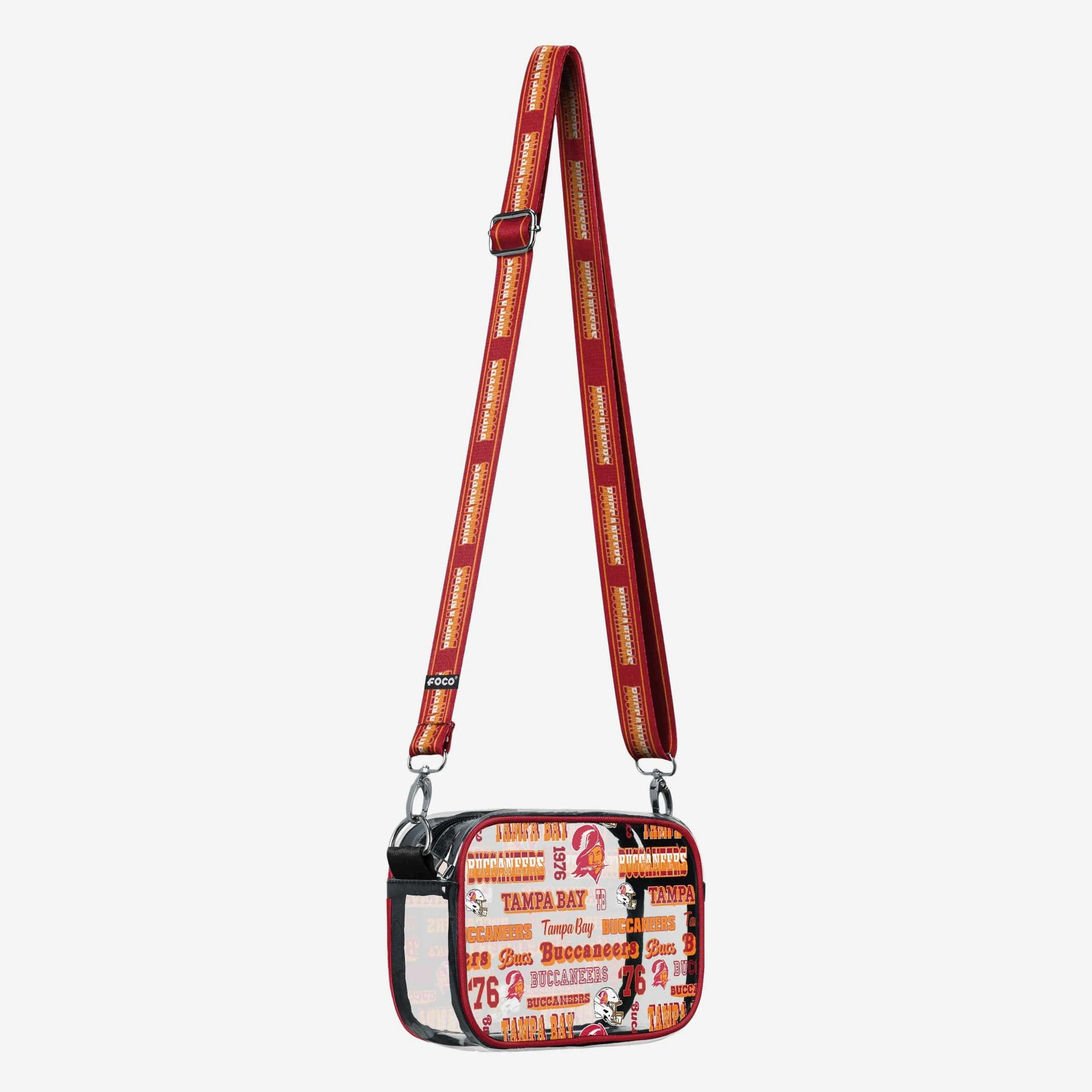 Tampa Bay Buccaneers Repeat Retro Print Clear Crossbody Bag