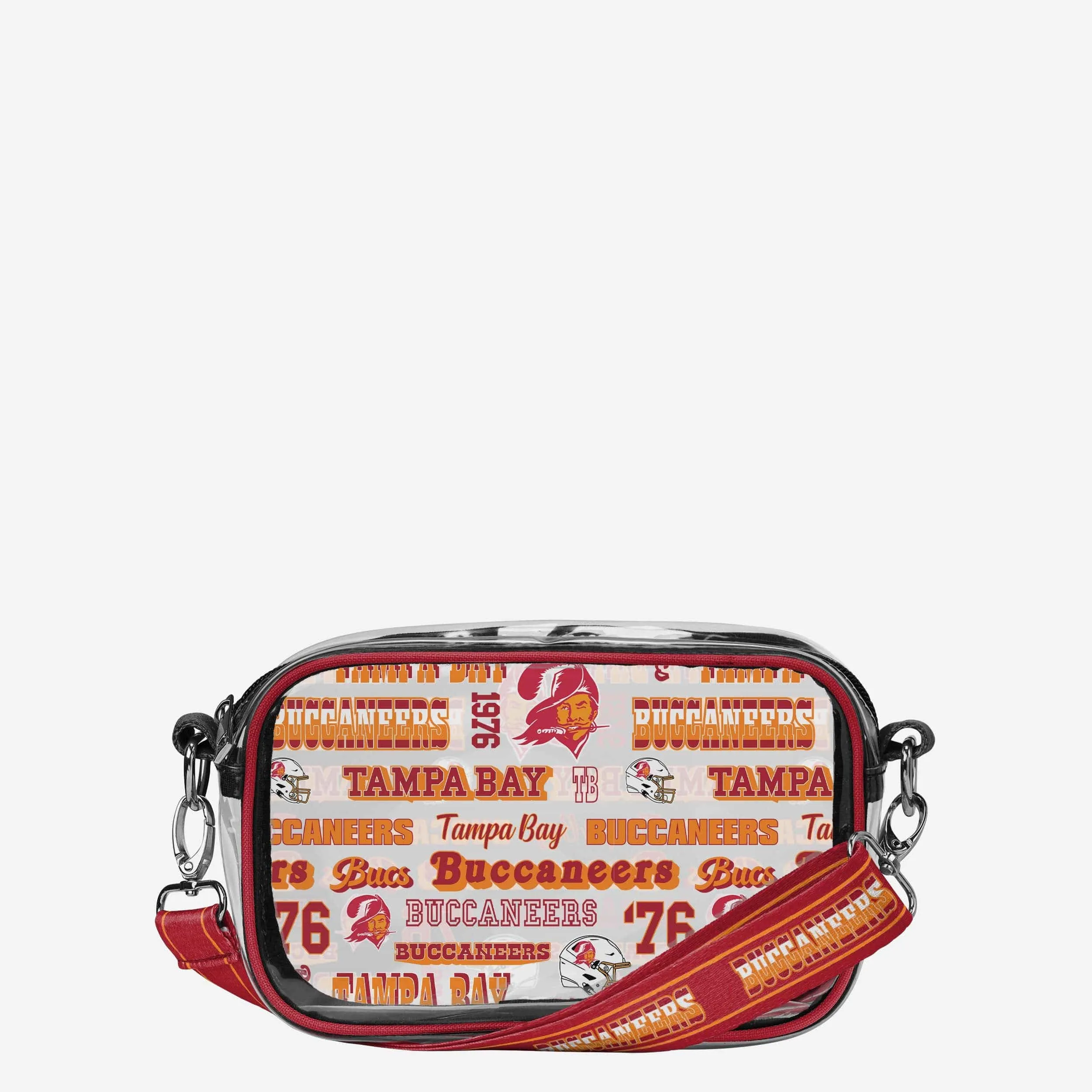 Tampa Bay Buccaneers Repeat Retro Print Clear Crossbody Bag